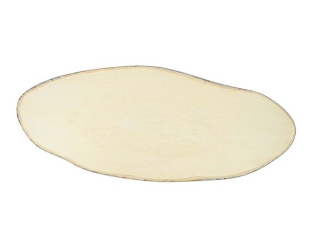 Oval Wood Bark Platter 530X216X10MM