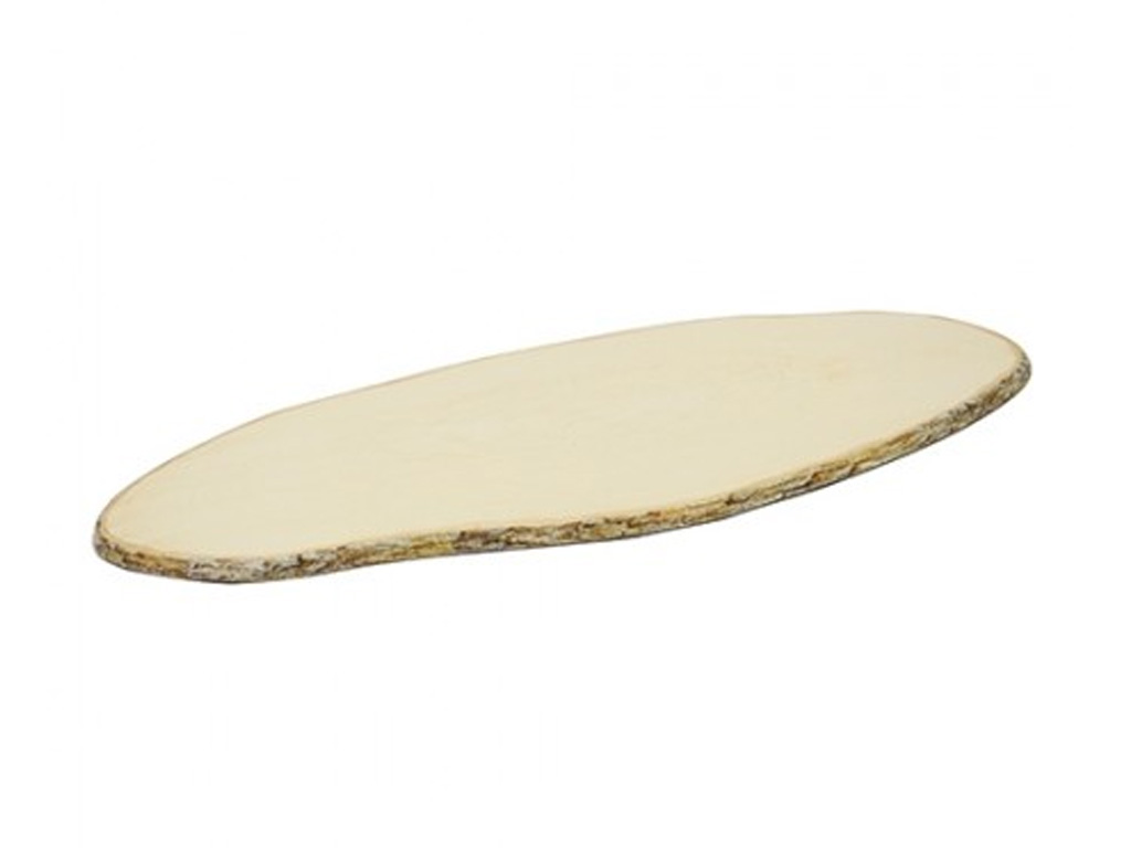 Oval Wood Bark Platter 530X216X10MM