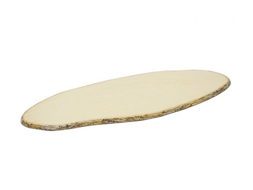 OVAL WOOD BARK PLATTER 530X216X10MM