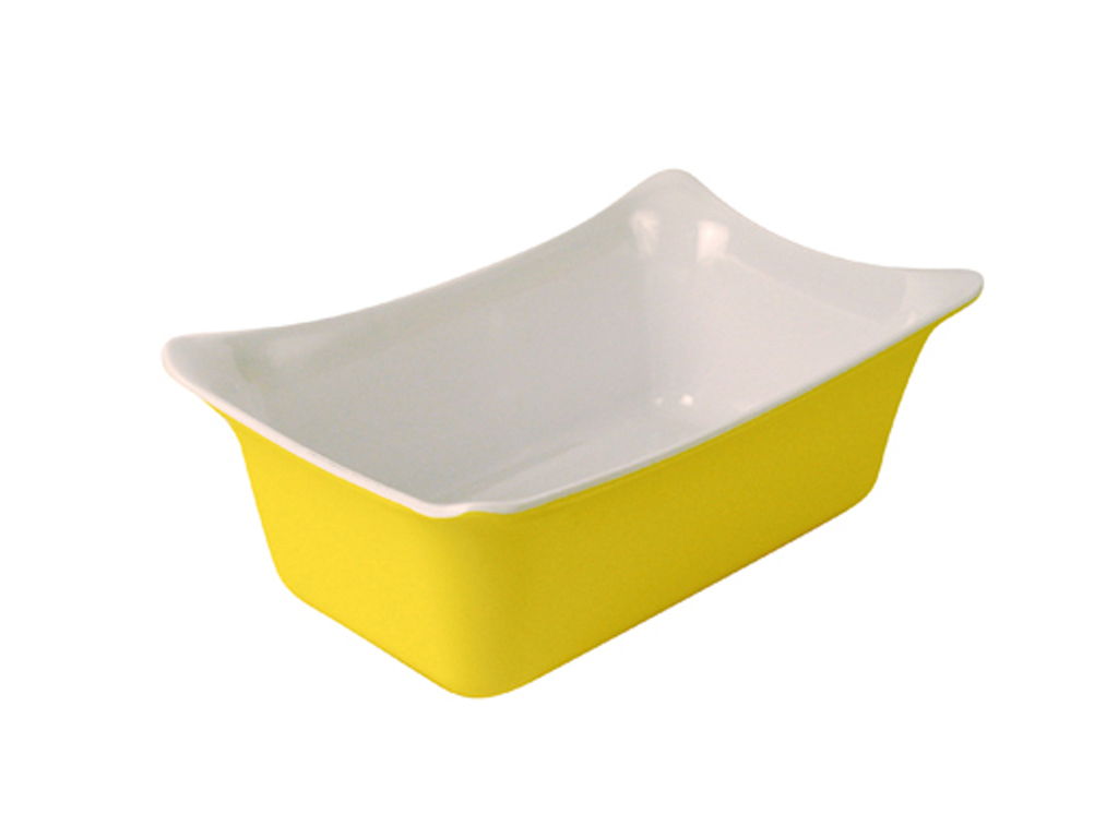 Fleur Crock Yellow/White 265 X 162 X 100MM 2 Litre