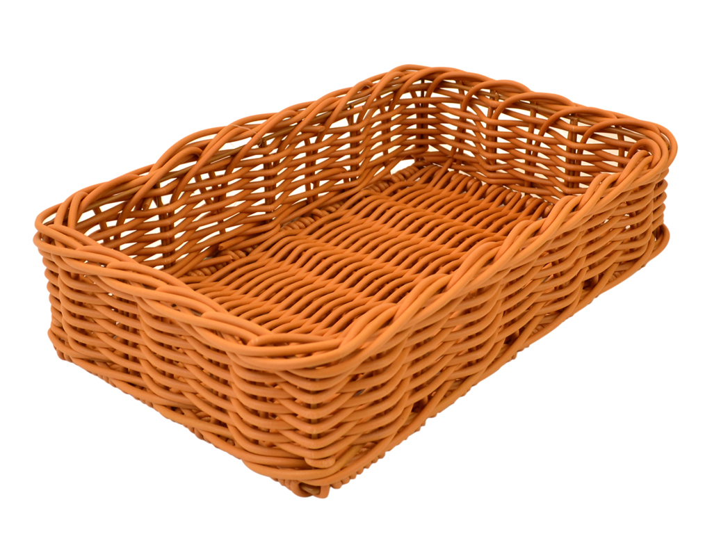 Poly Wicker Basket 400 X 250 X 100MM