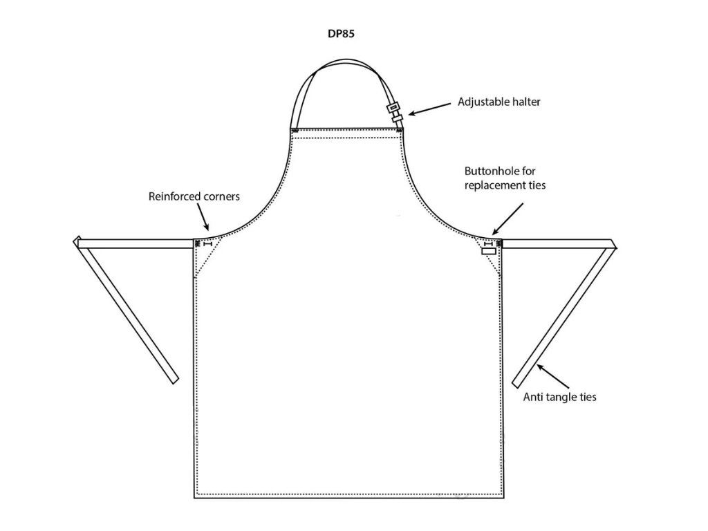 Black/White Stripe Apron Cotton Adjustable Halter