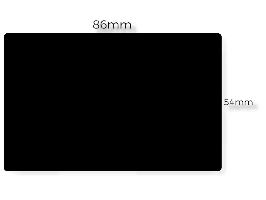 MATT BLACK PLASTIC CARDS 54MM X 86MM - 500/PACK