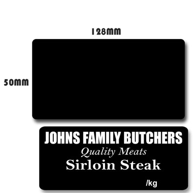 BLACK PLASTIC CARDS 50MM X 128MM - 100/BOX