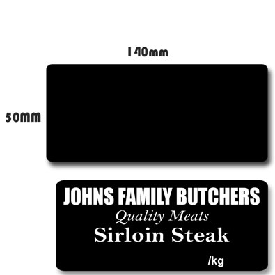 Black Plastic Cards 50MM X 140MM - 100/BOX