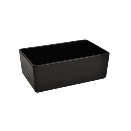 BLACK MELAMINE CHUNKY CROCK 3.2L 162x260x100mm