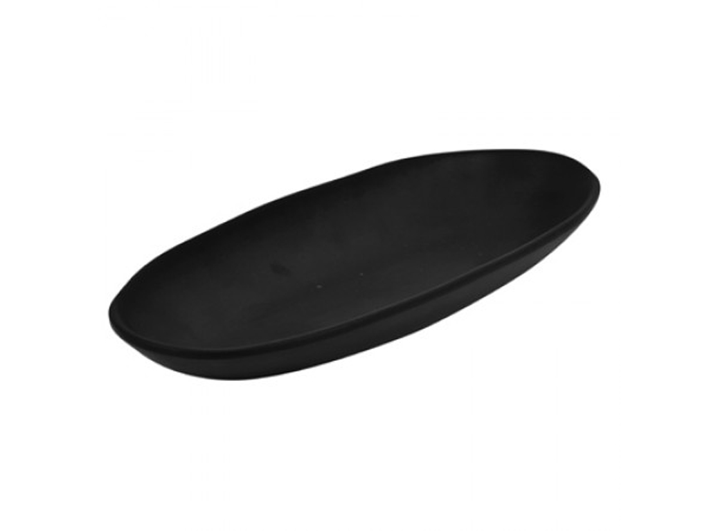 NOIR BLACK OVAL BOWL 325X140X40MM