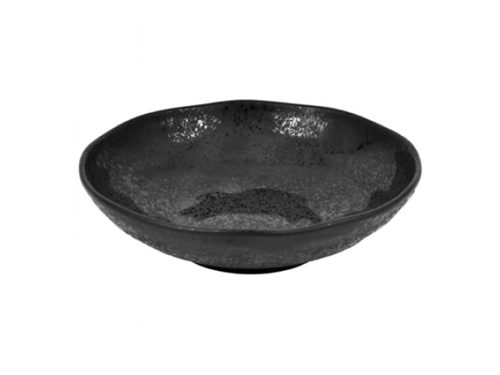 NOIR BLACK CRACKLE GLAZE BOWL 240X240X50MM