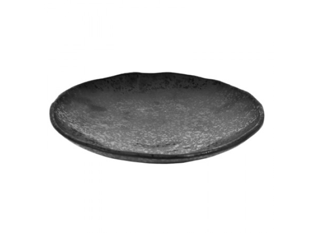 Noir Black Crackle Glaze Plate 300X52MM