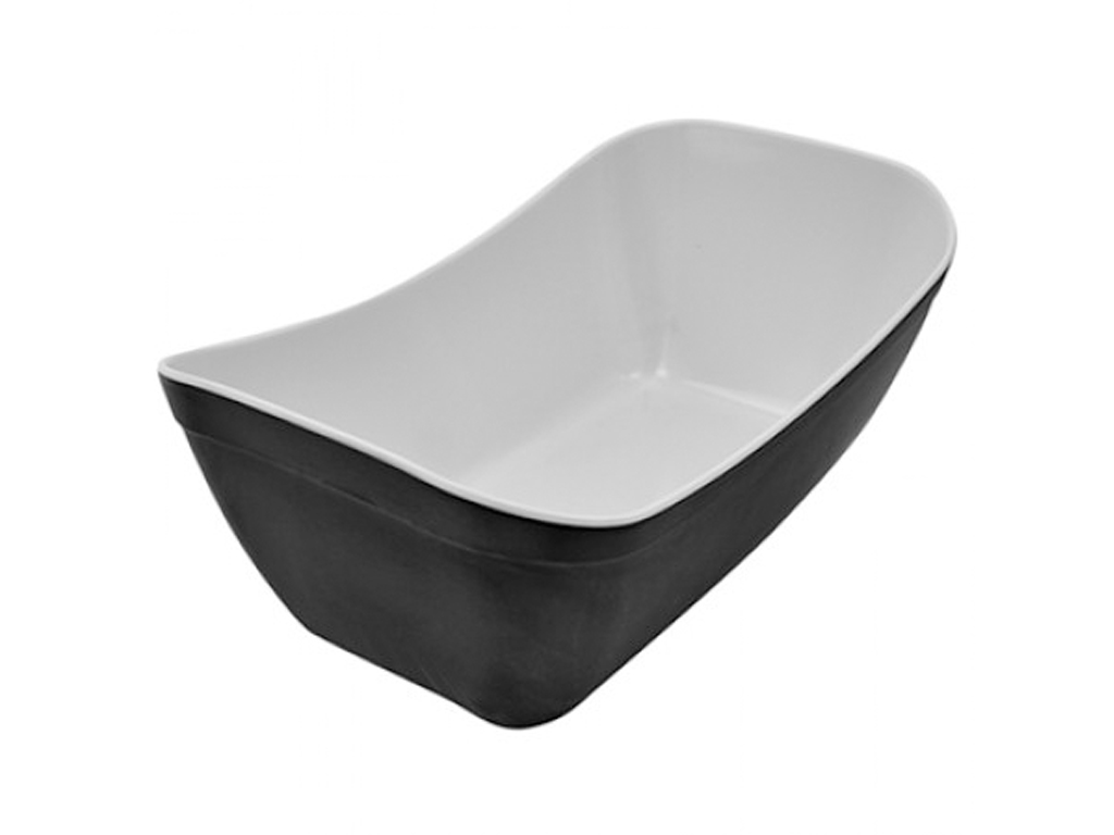 Black/White Matt Melamine 1/4 Verdura Crock 1.8L