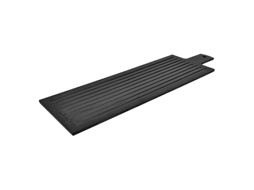 BLACK MELAMINE 2/4 SIZE STAVE PADDLE PLATTER
