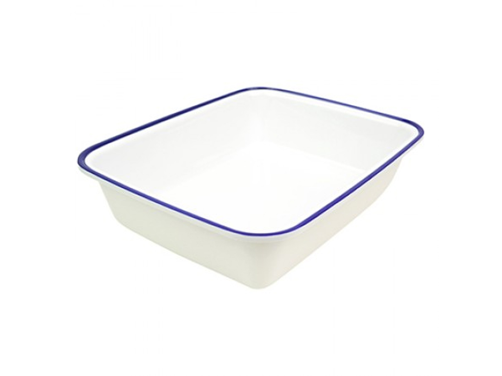 Blue Enamelware Melamine 1/2 Size Dish 3.7L