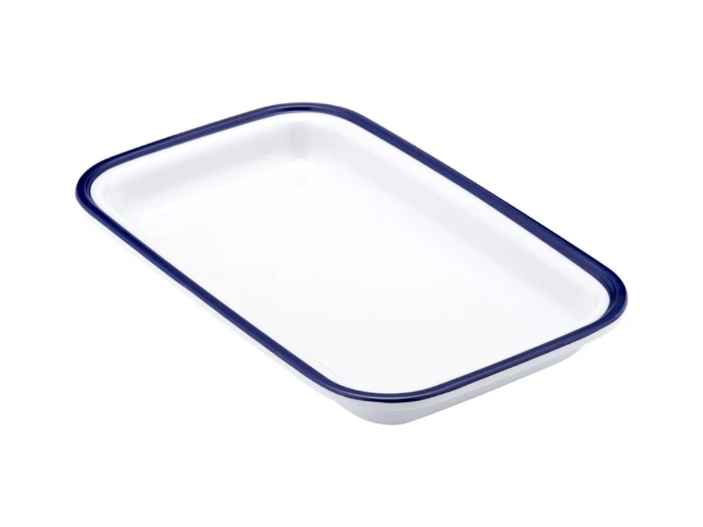 BLUE ENAMELWARE MELAMINE 1/4 SIZE DISH 1.5L