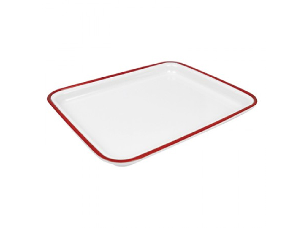 RED ENAMELWARE MELAMINE 1/2 SIZE GASTRO TRAY