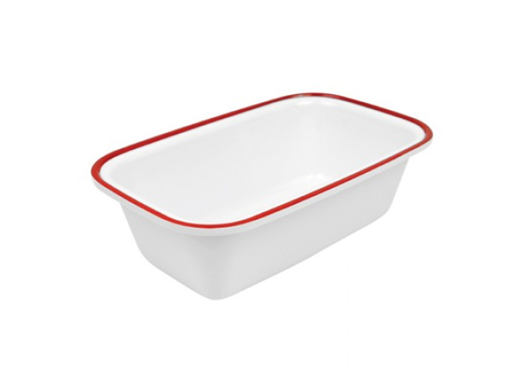 RED ENAMELWARE MELAMINE 1/4 SIZE DISH 1.5L