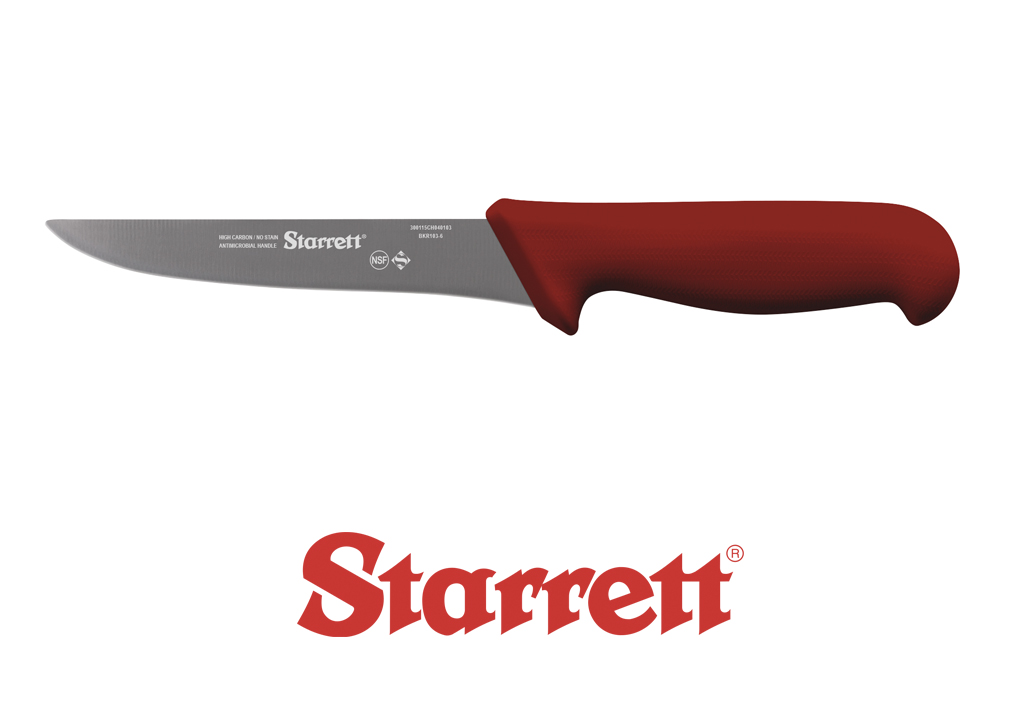 6" Boning Knife Red Straight Wide