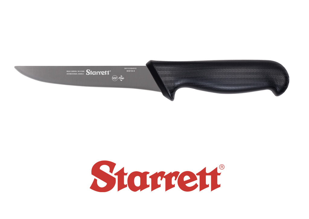 6" Boning Knife Black Straight Wide