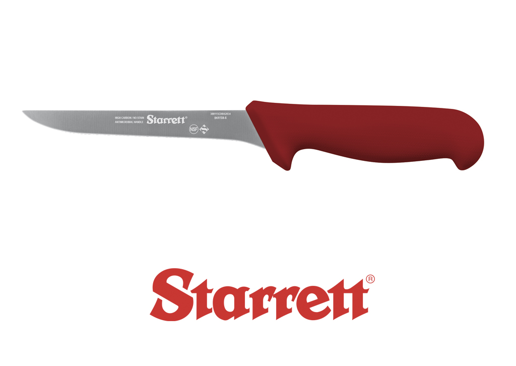 6" Boning Knife Red Straight Narrow