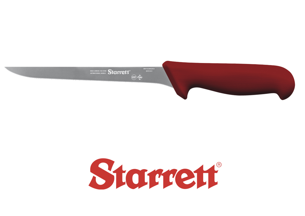 8" Boning Knife Red Straight Narrow