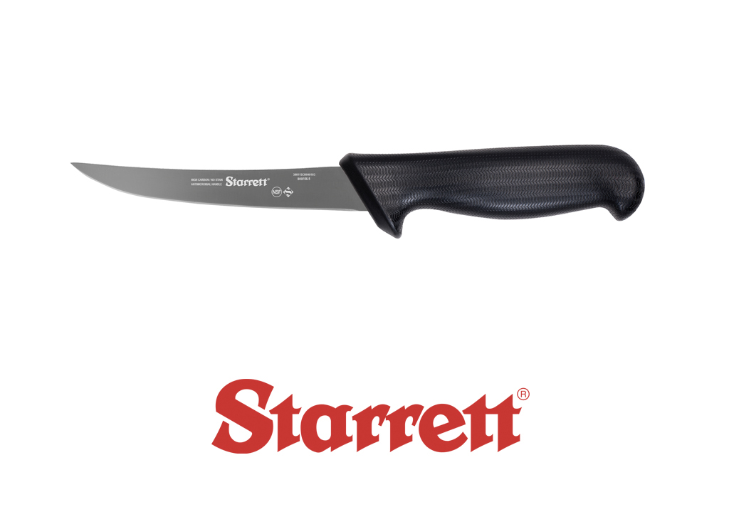 5" BONING KNIFE BLACK NARROW CURVED