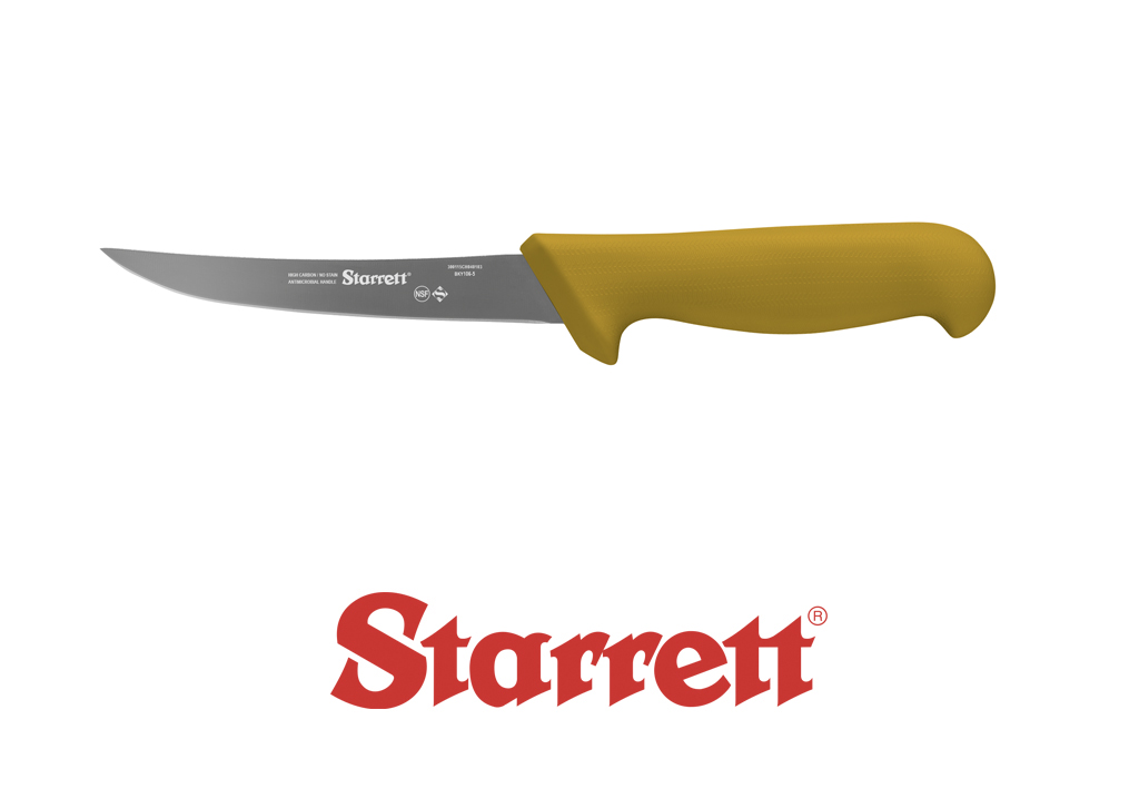 5" BONING KNIFE YELLOW NARROW CURVED