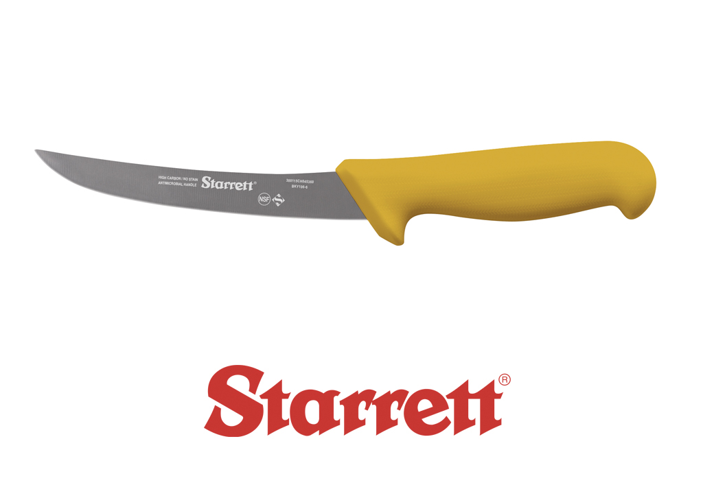 6" Boning Knife Yellow Narrow Curved
