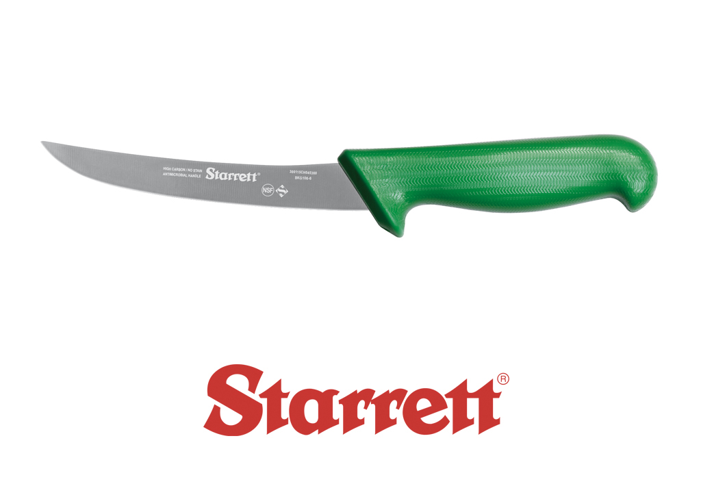 6" BONING KNIFE GREEN NARROW CURVED