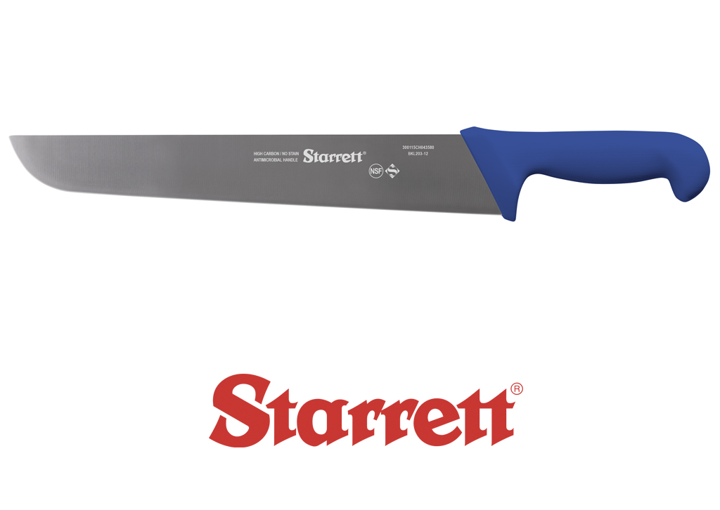 12" BUTCHER KNIFE BLUE WIDE STRAIGHT
