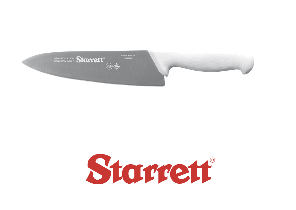 8" CHEFS KNIFE WHITE WIDE TRIANGULAR