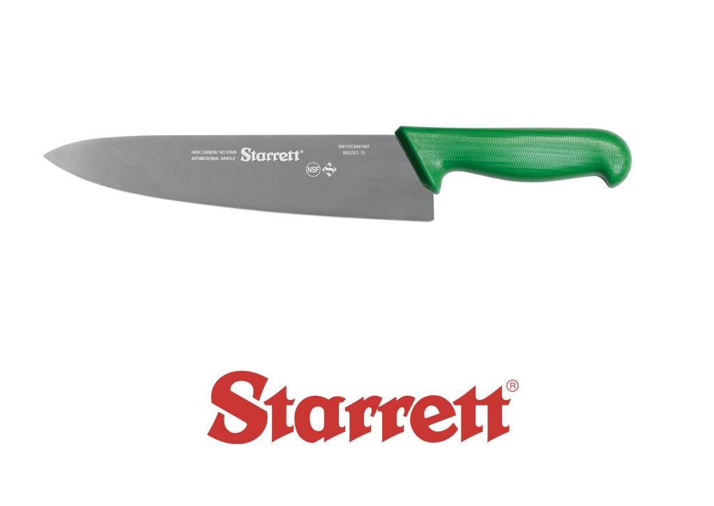 10" CHEFS KNIFE GREEN WIDE TRIANGULAR