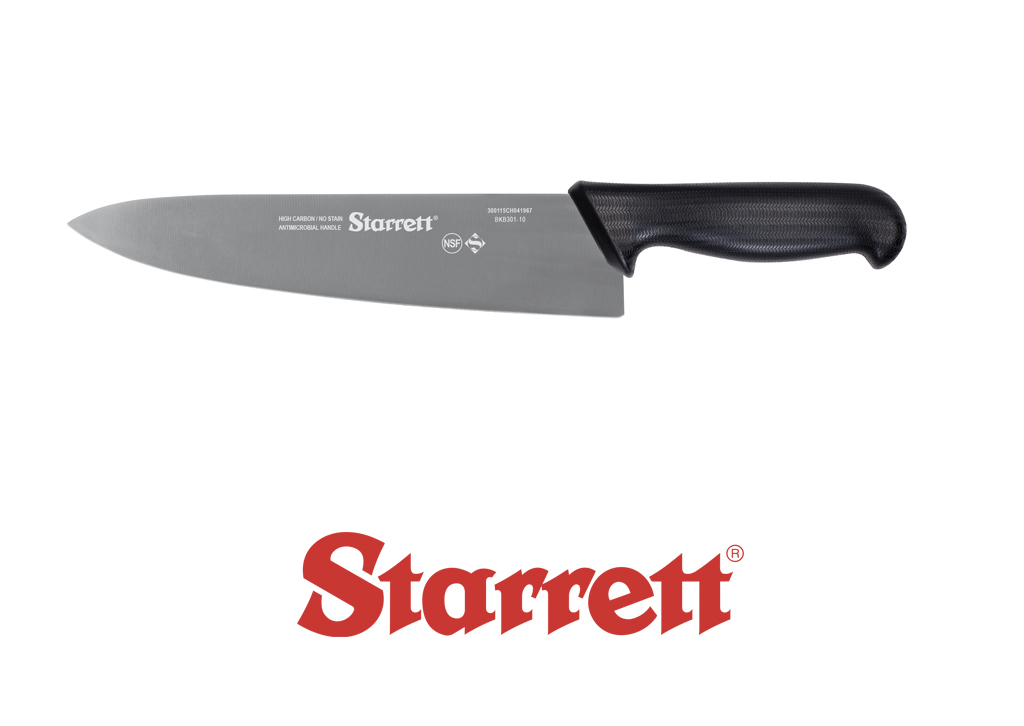 10" CHEFS KNIFE BLACK WIDE TRIANGULAR