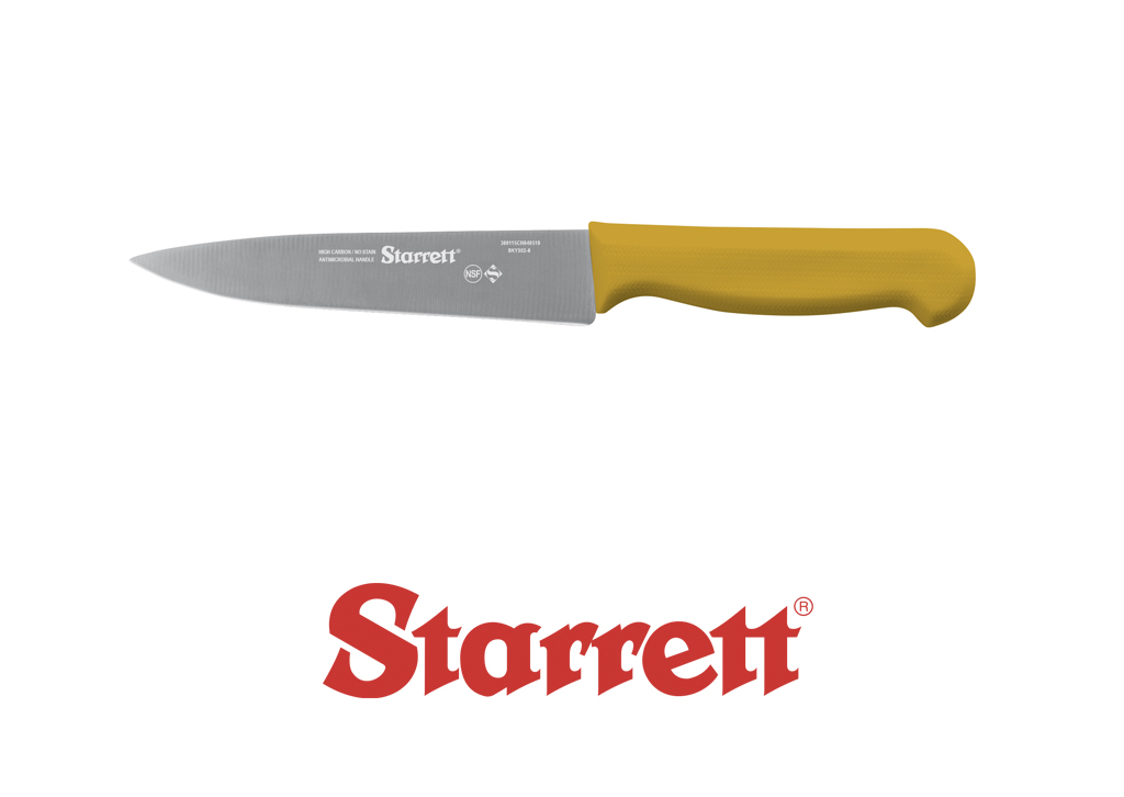 6" CHEFS KNIFE YELLOW NARROW TRIANGULAR