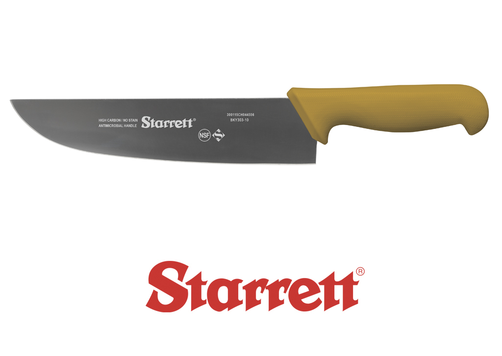 10" CHEFS KNIFE YELLOW WIDE STRAIGHT
