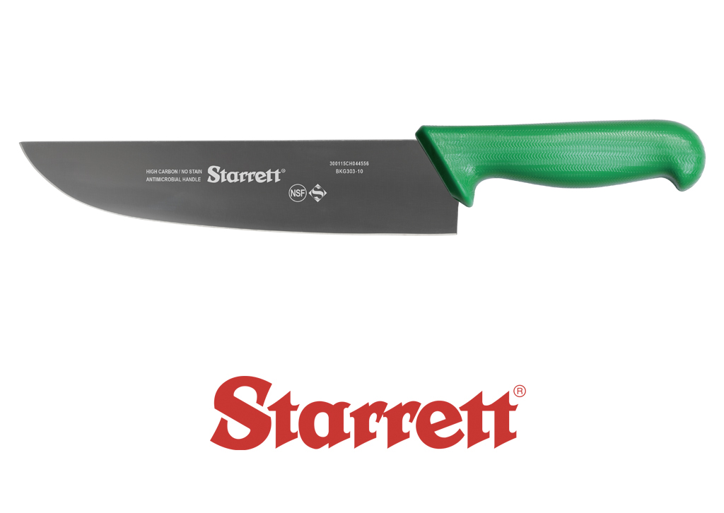 10" CHEFS KNIFE GREEN WIDE STRAIGHT