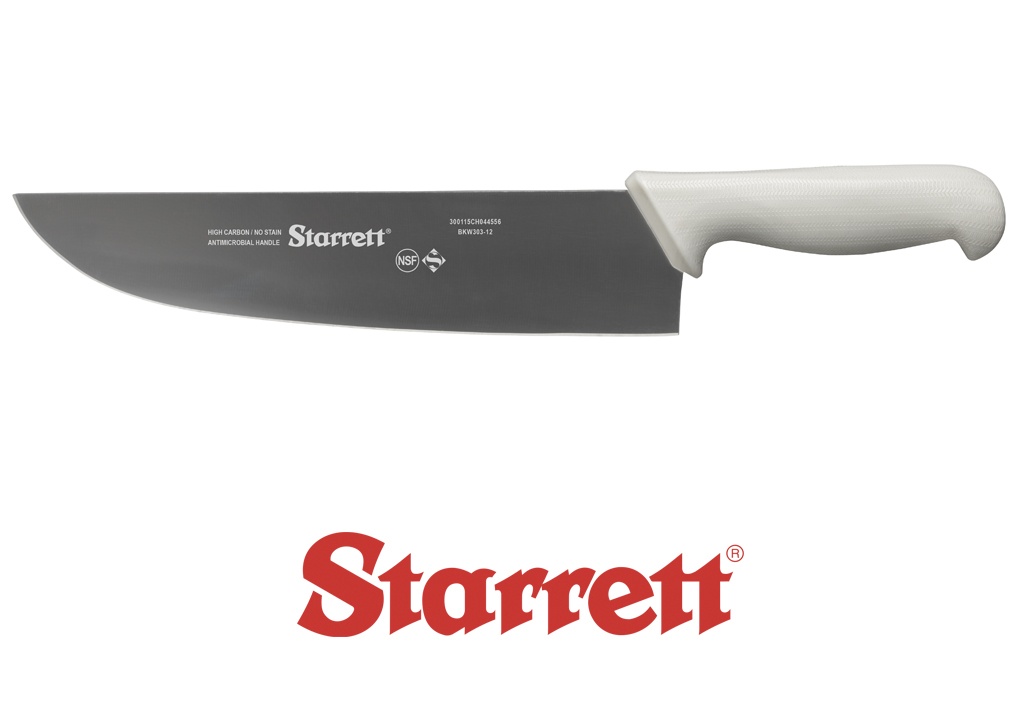 12" CHEFS KNIFE WHITE NARROW CURVED
