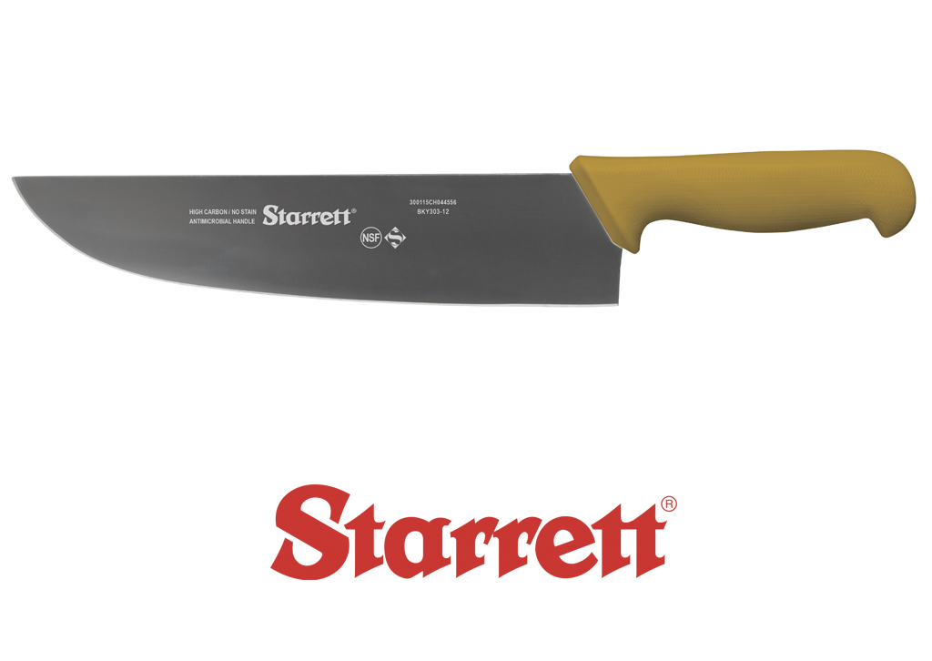 12" CHEFS KNIFE YELLOW NARROW CURVED