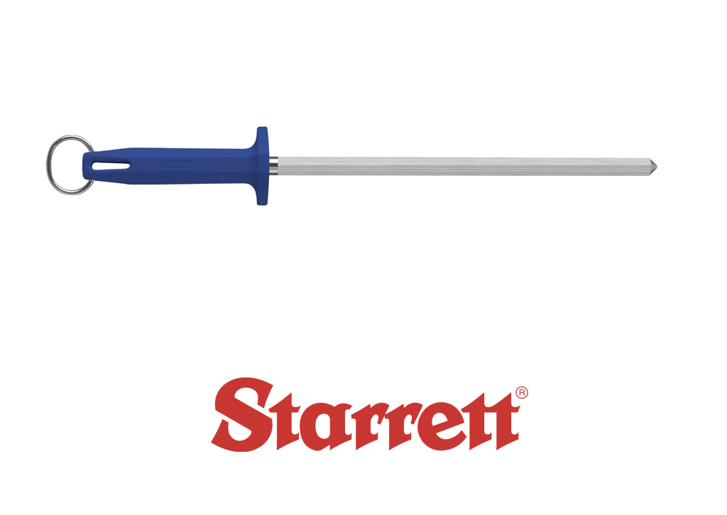 10" BLUE SHARPENING STEEL KNURLED FINISH