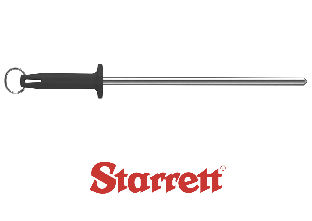 12" BLACK SHARPENING STEEL FINE FINISH