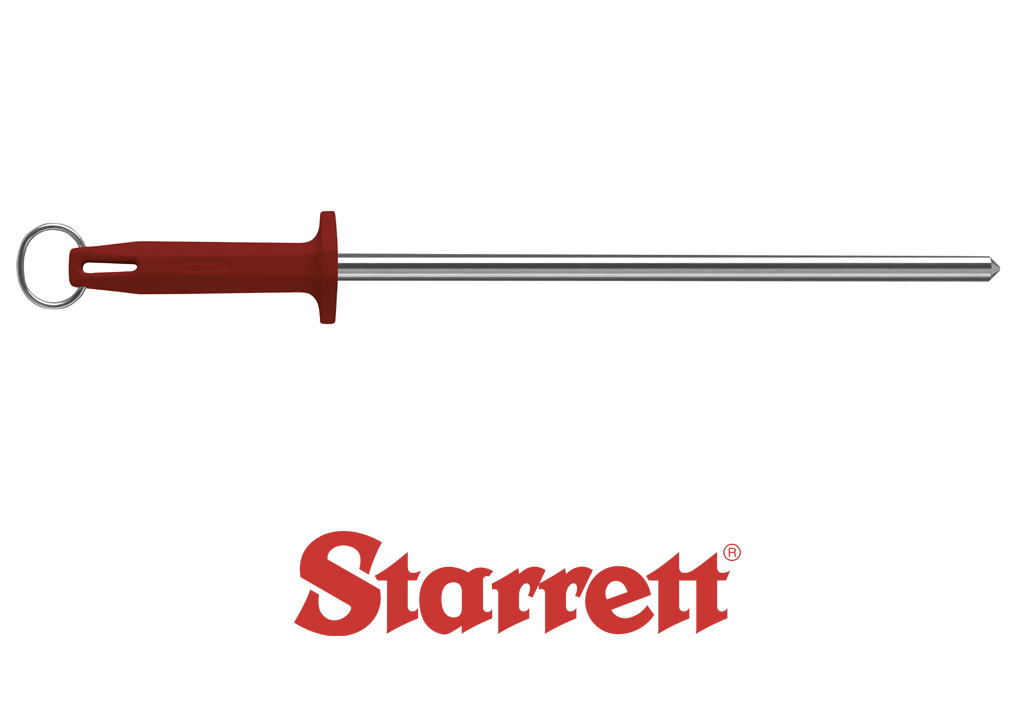 12" RED SHARPENING STEEL FINE FINISH