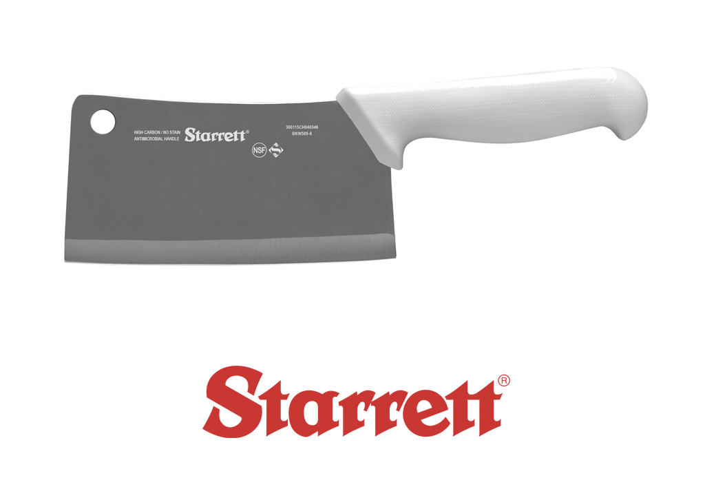 6" CLEAVER WHITE WIDE RECTANGULAR