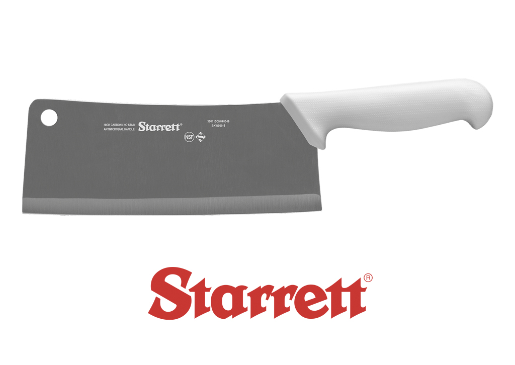 8" Cleaver White Wide Rectangular