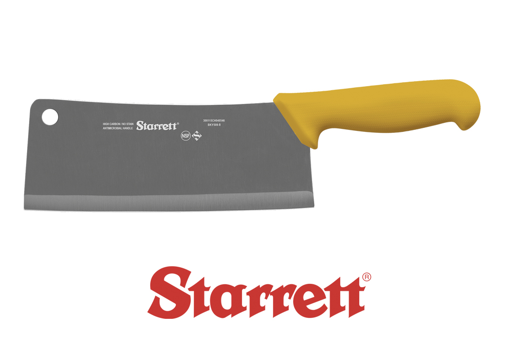 8" CLEAVER YELLOW WIDE RECTANGULAR