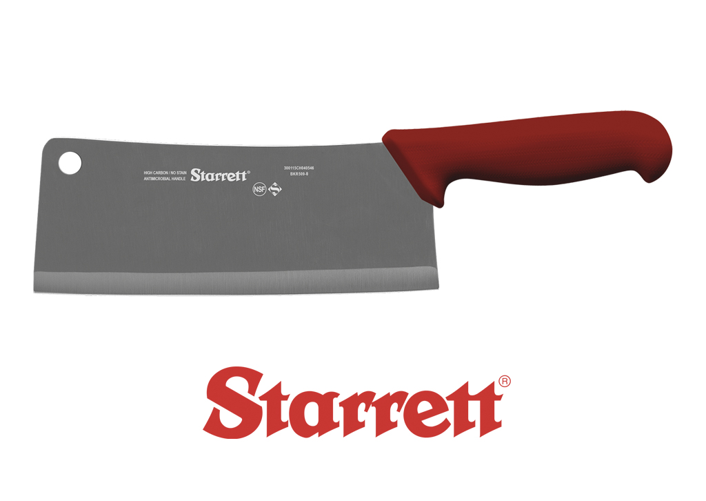 8" CLEAVER RED WIDE RECTANGULAR