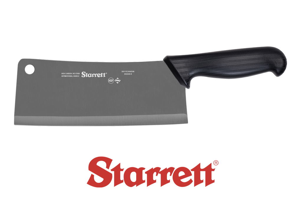 8" CLEAVER BLACK WIDE RECTANGULAR