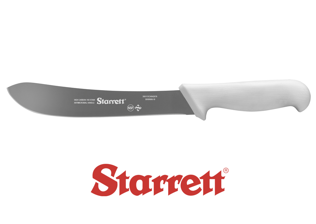 10" STEAK KNIFE WHITE NARROW CURVED