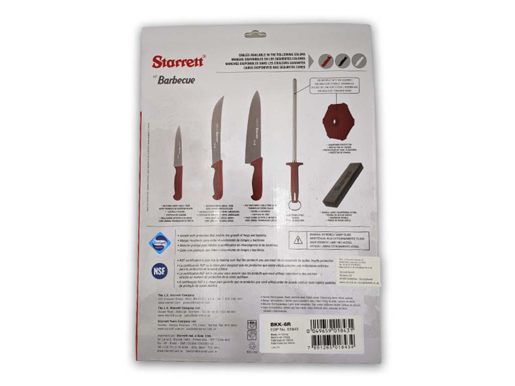 BBQ Knife Set 6PC Red BKK-6R