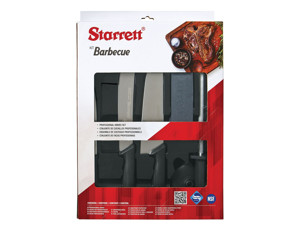 BBQ KNIFE SET 6PC BLACK BKK-6B