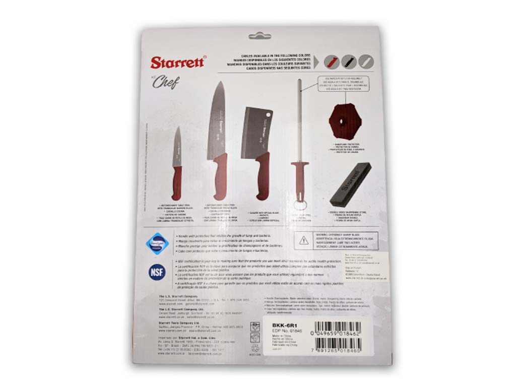 Chef Knife Set 6PC Red BKK-6R1