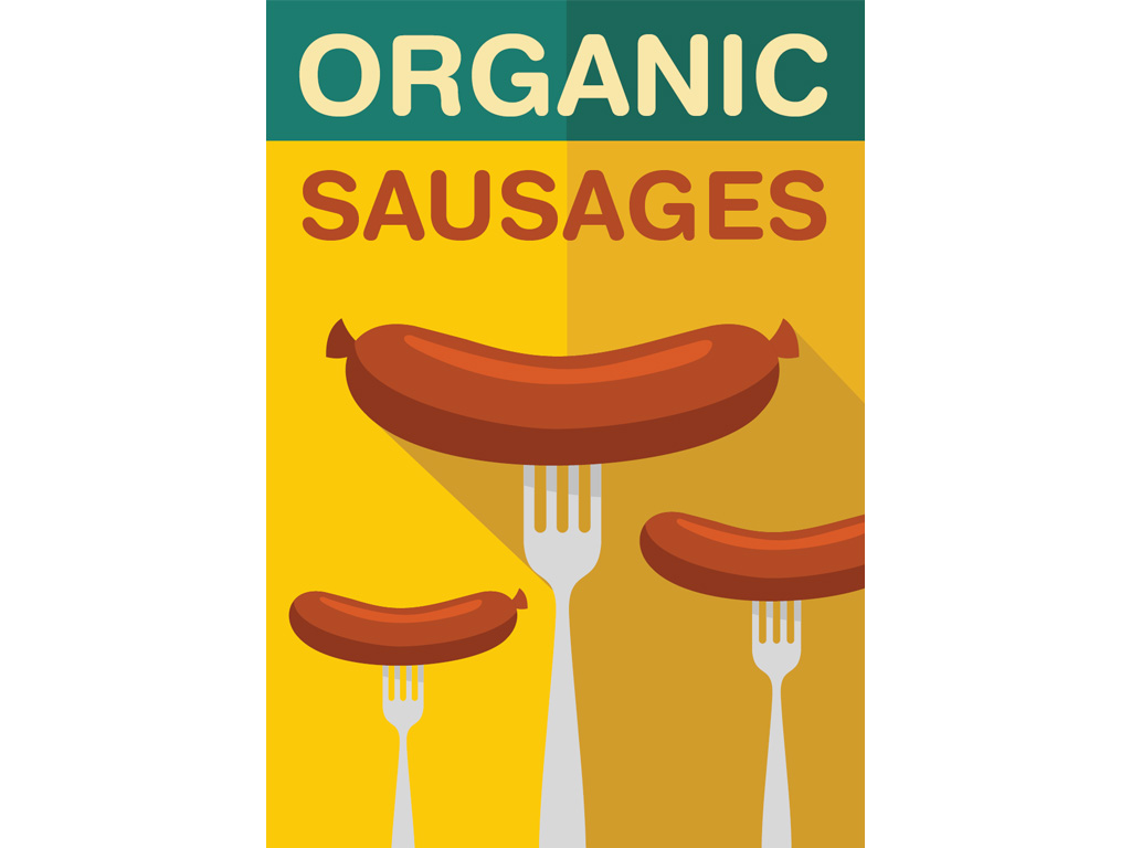 Organic Sausages Poster