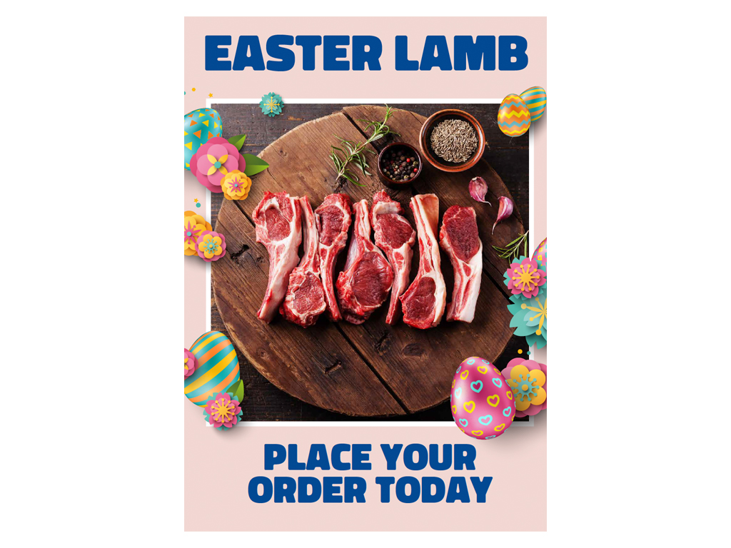 EASTER LAMB CHOPS A1 POSTER